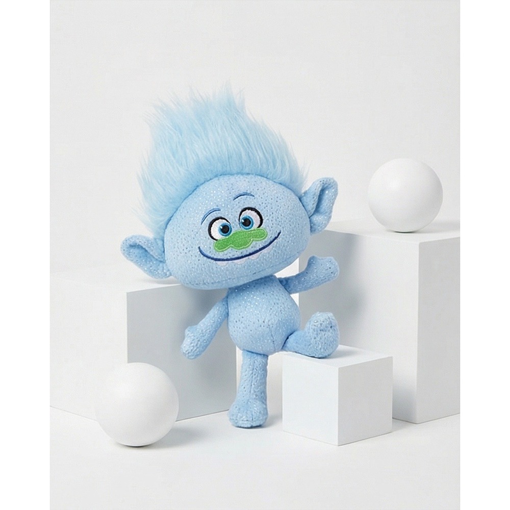 Hasbro DreamWorks Trolls Guy Diamond Glitter Plush Doll B7616 Blue Sparkle 2015